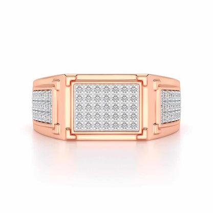 Confidence Silver Ring For Men - Rose Gold - Image 4