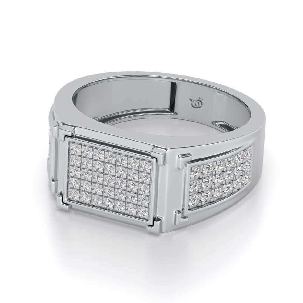 Confidence Silver Ring For Men - White Gold - Image 2