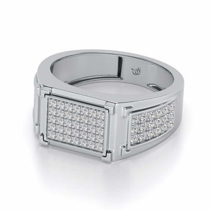 Confidence Silver Ring For Men - White Gold - Image 2
