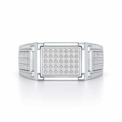 Confidence Silver Ring For Men - White Gold - Image 4