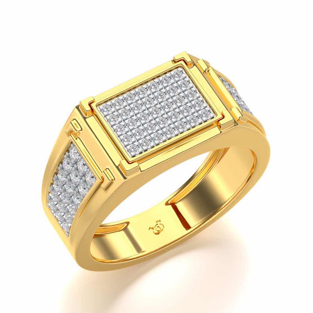 Confidence Silver Ring For Men - Yellow Gold - Image 1