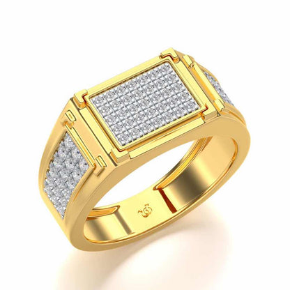 Confidence Silver Ring For Men - Yellow Gold - Image 1