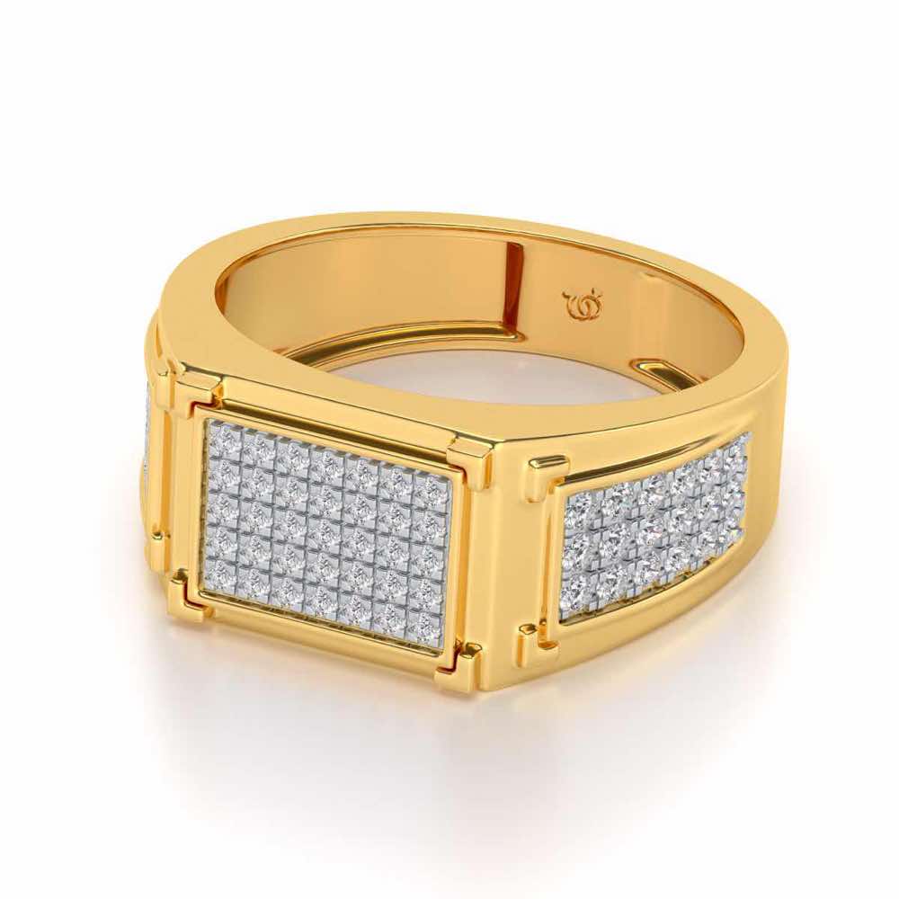 Confidence Silver Ring For Men - Yellow Gold - Image 2