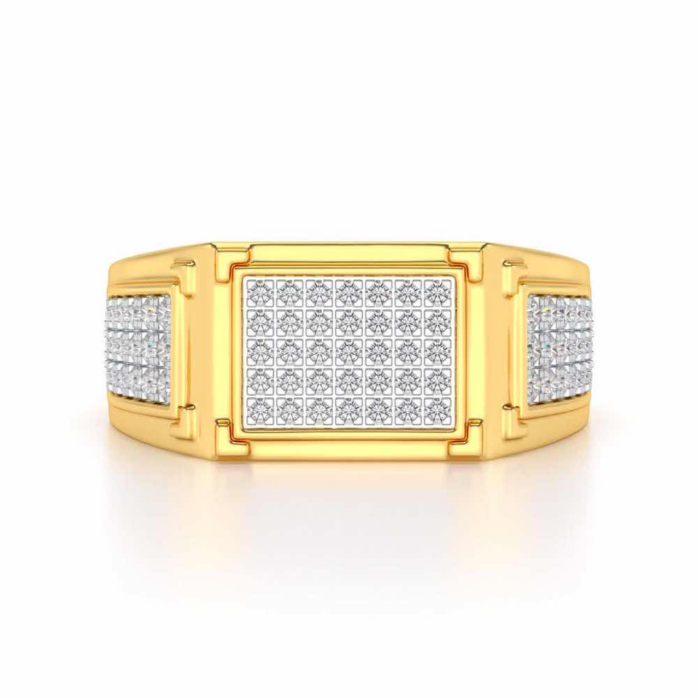 Confidence Silver Ring For Men - Yellow Gold - Image 4