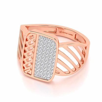 Confront Silver Ring For Men - Rose Gold - Image 2