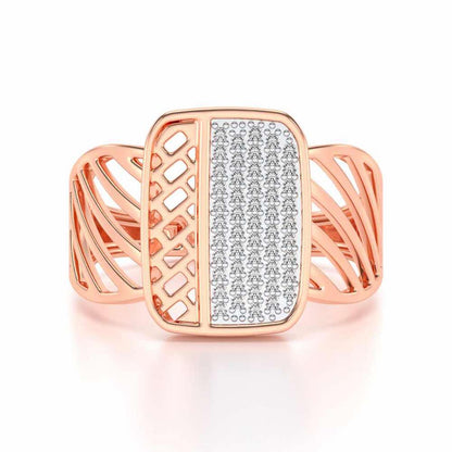 Confront Silver Ring For Men - Rose Gold - Image 4