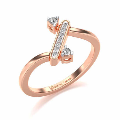 Connect Silver Ring - Rose Gold - Image 1