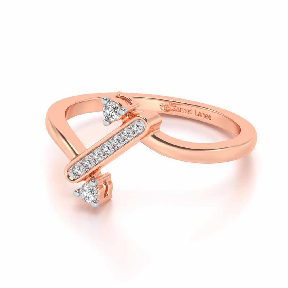 Connect Silver Ring - Rose Gold - Image 2