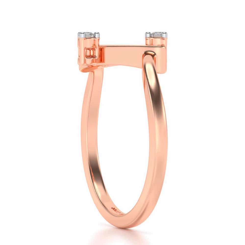 Connect Silver Ring - Rose Gold - Image 3