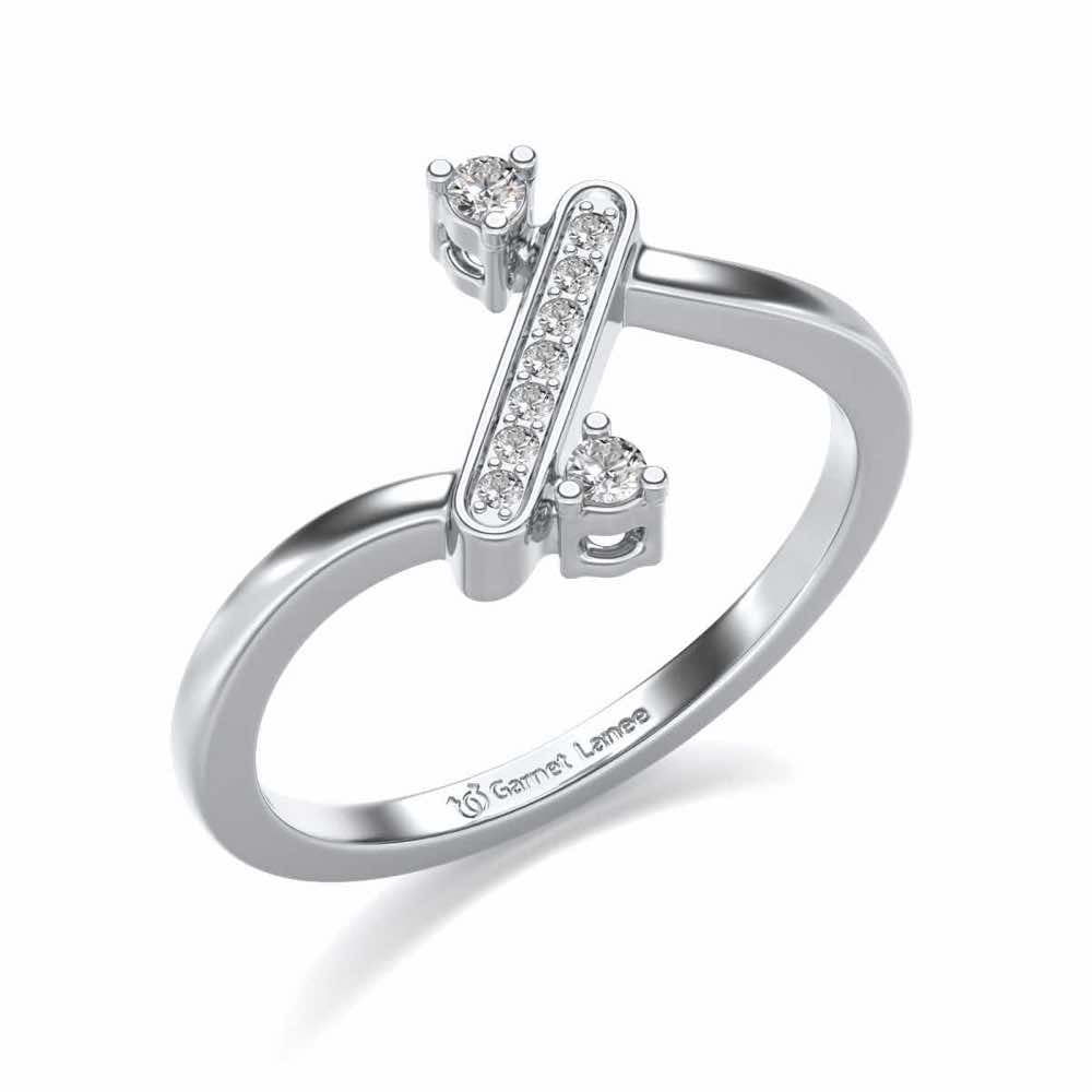 Connect Silver Ring - White Gold - Image 1
