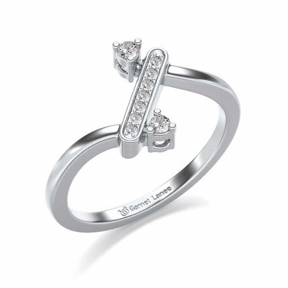 Connect Silver Ring - White Gold - Image 1