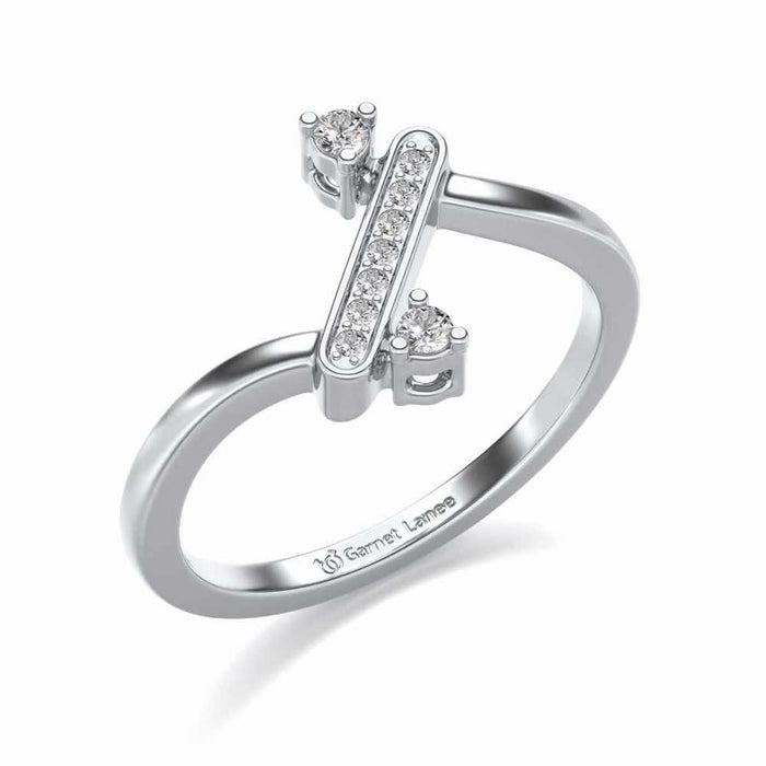 Connect Silver Ring - White Gold - Image 1