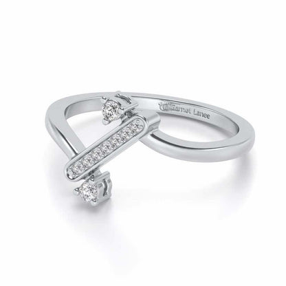Connect Silver Ring - White Gold - Image 2