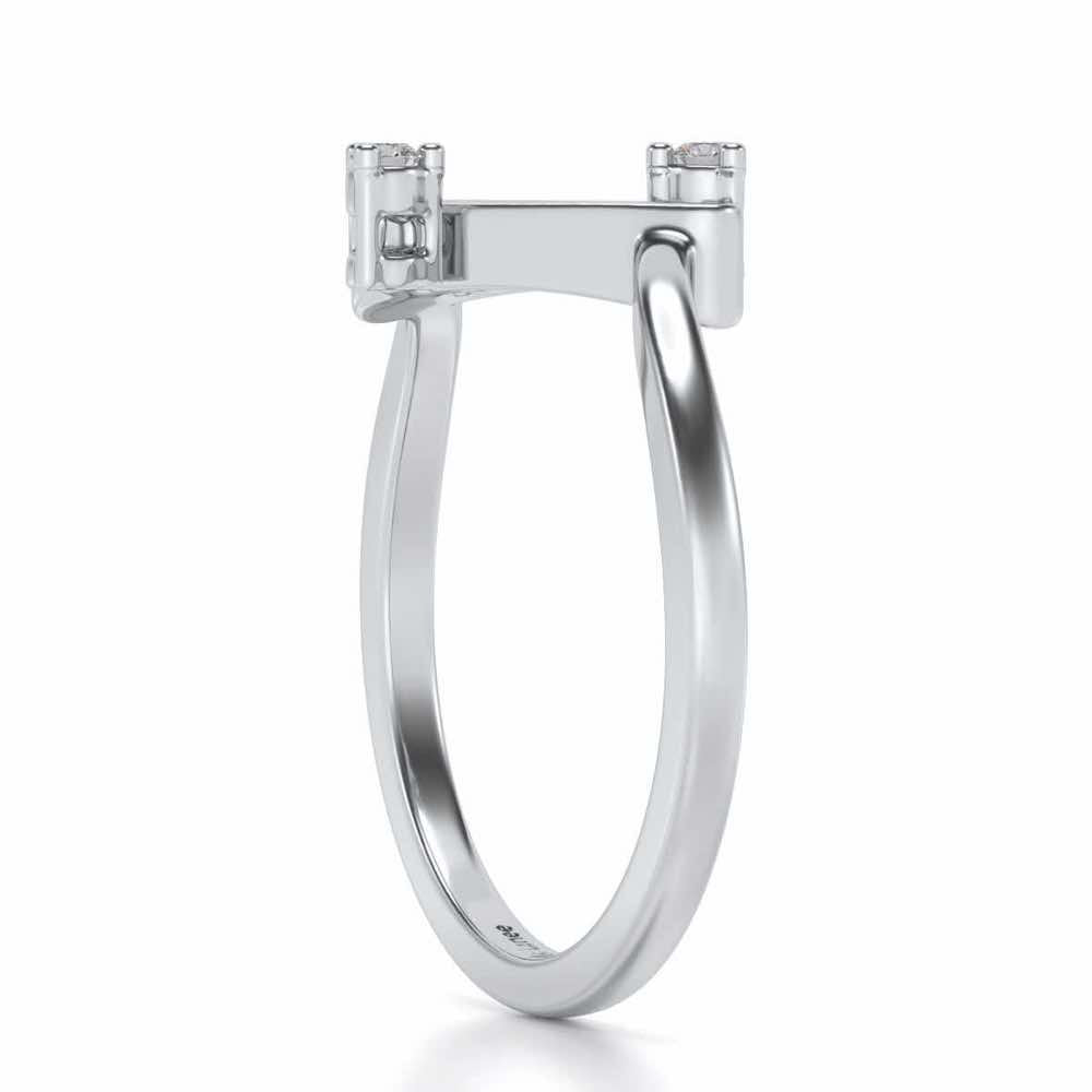 Connect Silver Ring - White Gold - Image 3