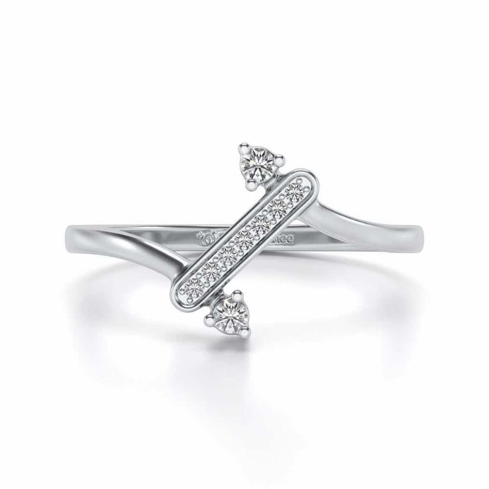 Connect Silver Ring - White Gold - Image 4