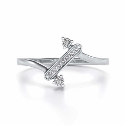 Connect Silver Ring - White Gold - Image 4