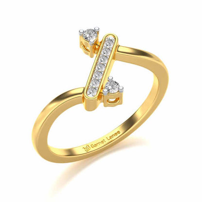 Connect Silver Ring - Yellow Gold - Image 1