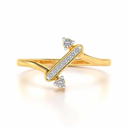 Connect Silver Ring - Yellow Gold - Image 4