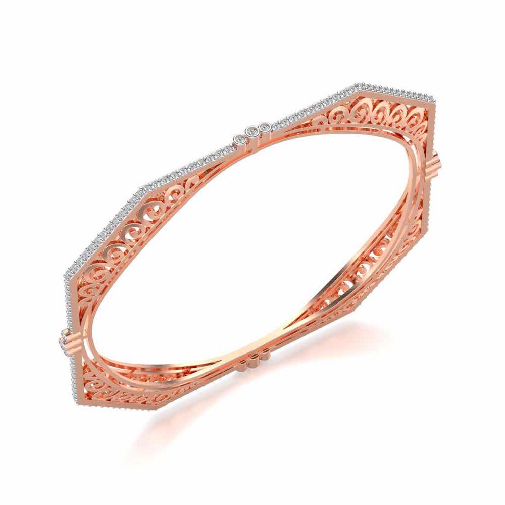 Constellation Silver Bangles - Rose Gold - Image 1