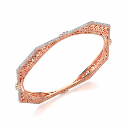 Constellation Silver Bangles - Rose Gold - Image 1
