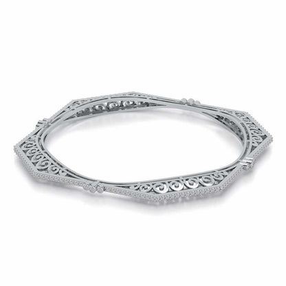 Constellation Silver Bangles - White Gold - Image 2