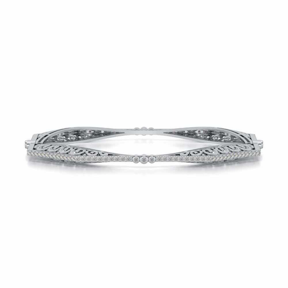 Constellation Silver Bangles - White Gold - Image 4