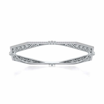 Constellation Silver Bangles - White Gold - Image 5