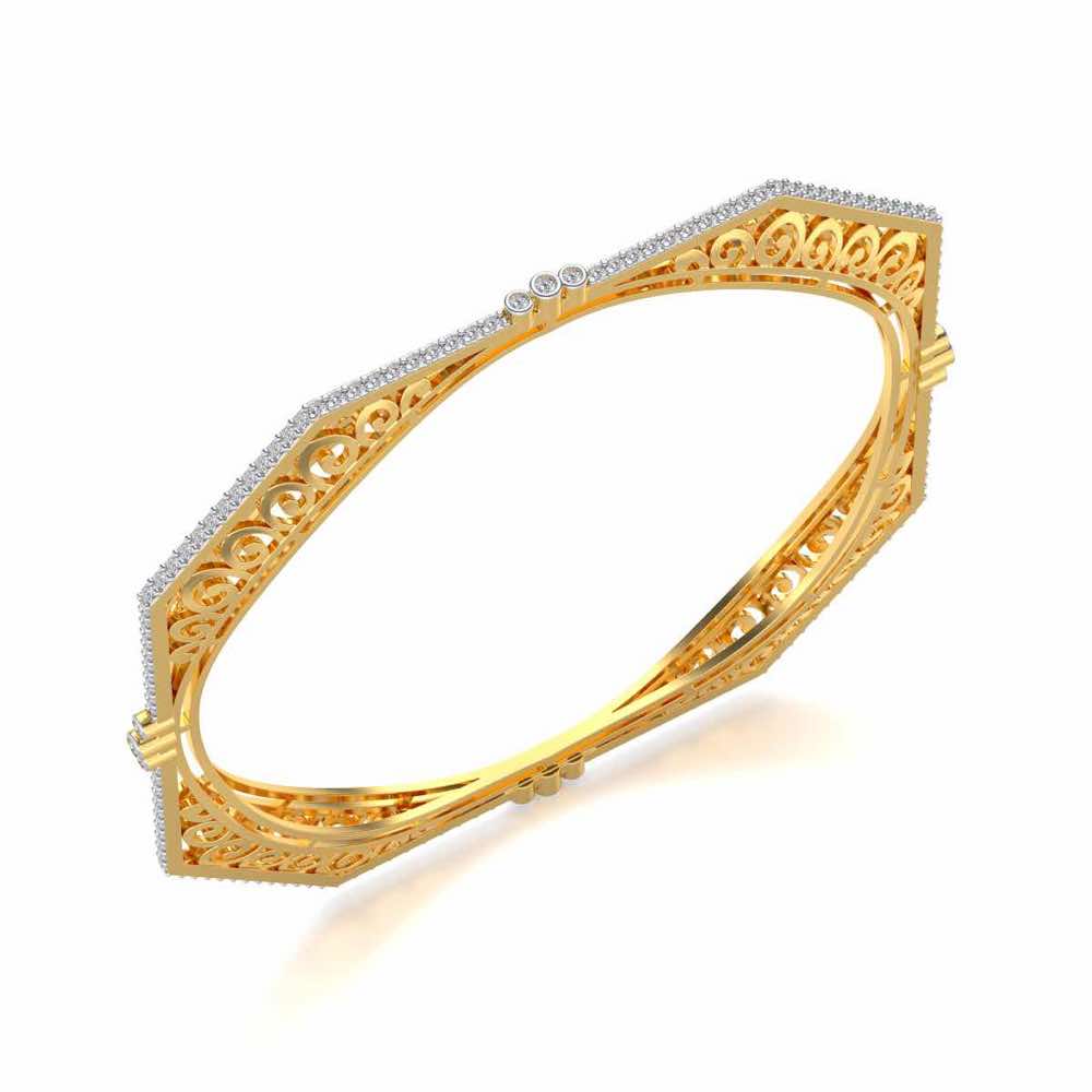 Constellation Silver Bangles - Yellow Gold - Image 1