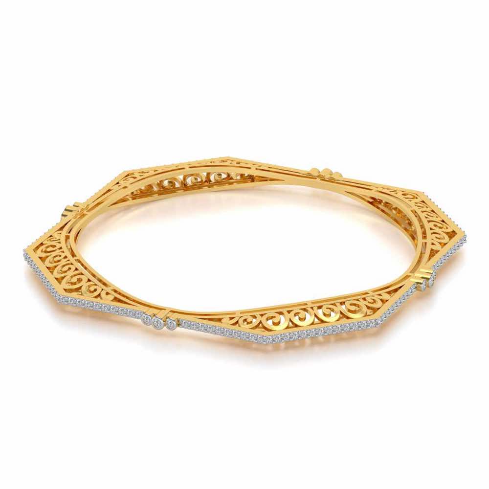Constellation Silver Bangles - Yellow Gold - Image 2