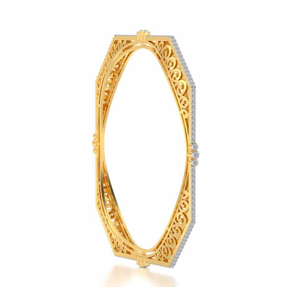 Constellation Silver Bangles - Yellow Gold - Image 3