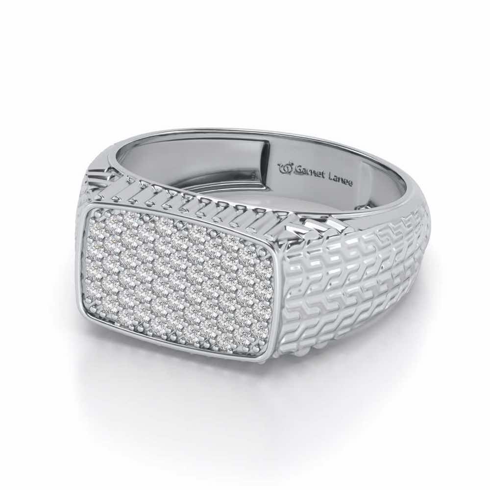 Constellation Silver Ring For Men - White Gold - Image 2