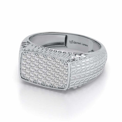 Constellation Silver Ring For Men - White Gold - Image 2