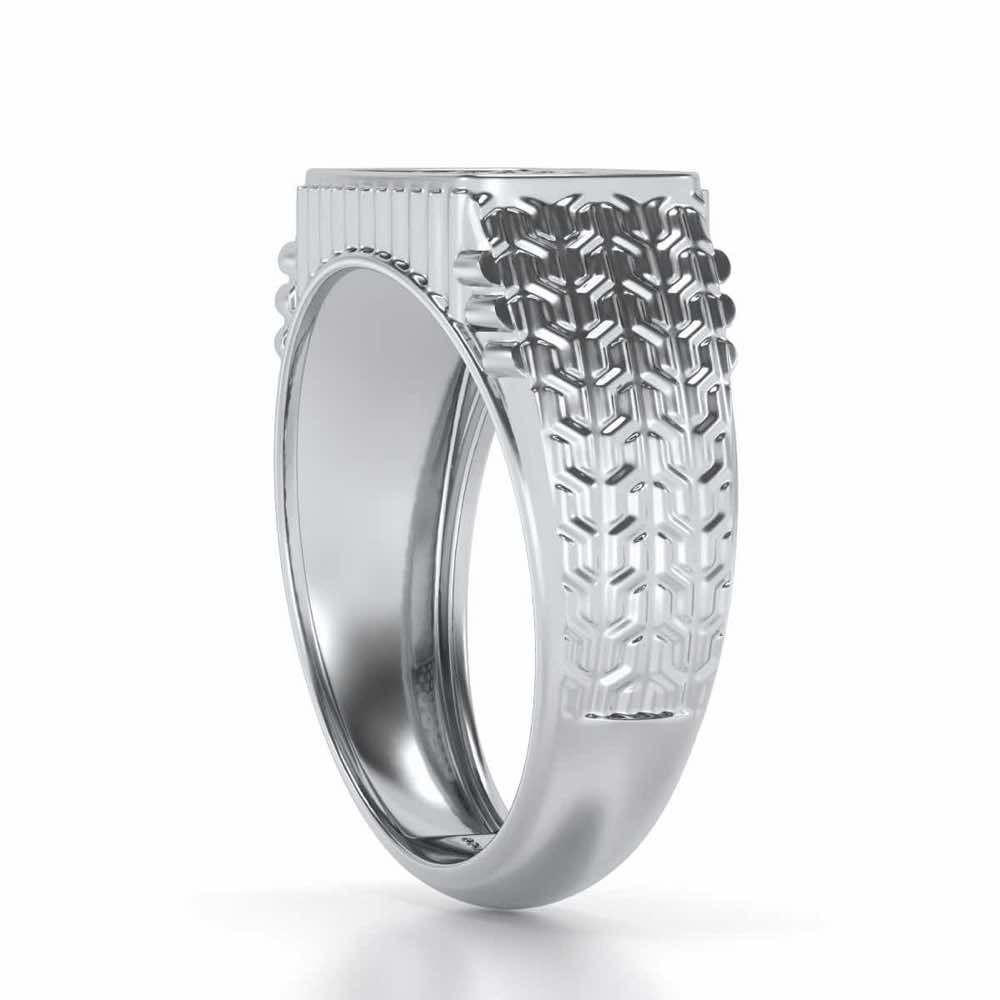 Constellation Silver Ring For Men - White Gold - Image 3