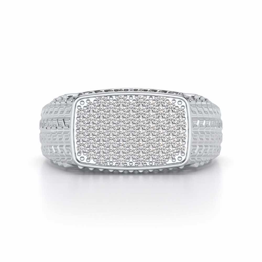 Constellation Silver Ring For Men - White Gold - Image 4