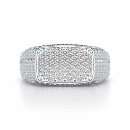Constellation Silver Ring For Men - White Gold - Image 4