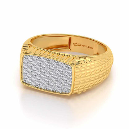 Constellation Silver Ring For Men - Yellow Gold - Image 2