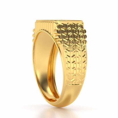 Constellation Silver Ring For Men - Yellow Gold - Image 3