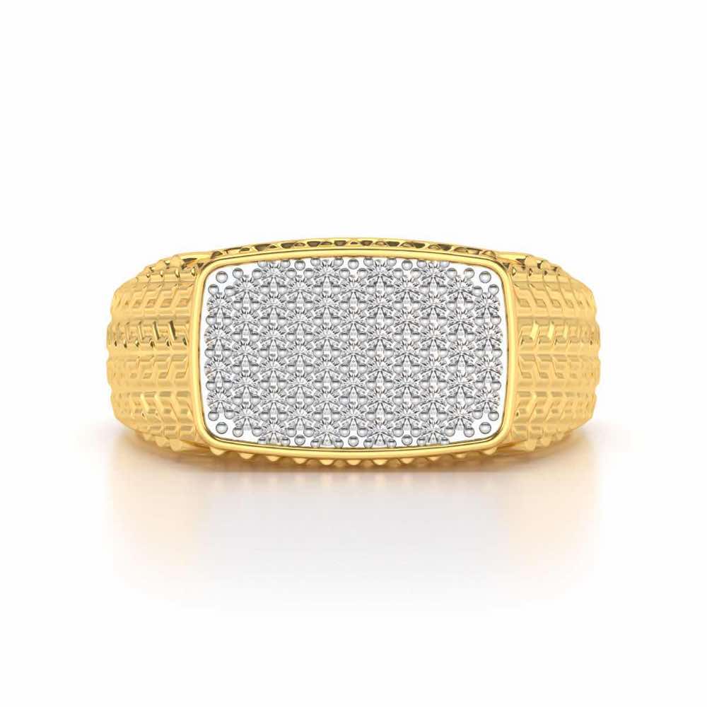 Constellation Silver Ring For Men - Yellow Gold - Image 4