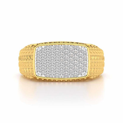 Constellation Silver Ring For Men - Yellow Gold - Image 4