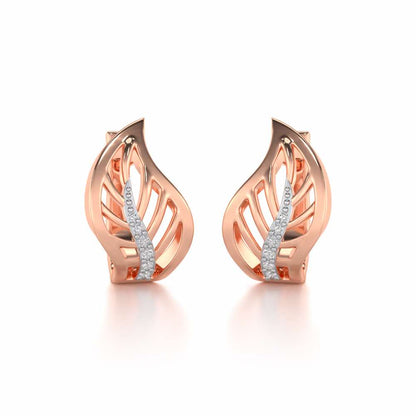 Contort Leaf Silver Bali - Rose Gold - Image 1