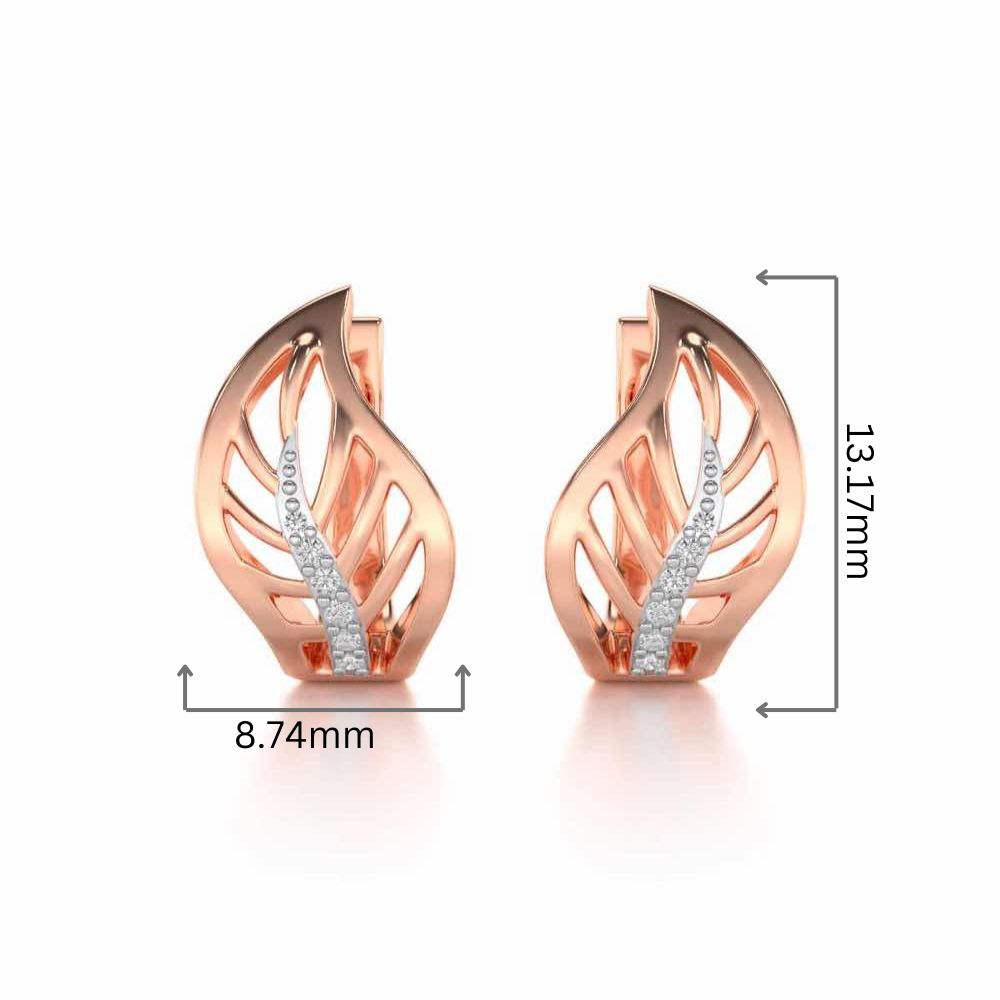 Contort Leaf Silver Bali - Rose Gold - Image 2