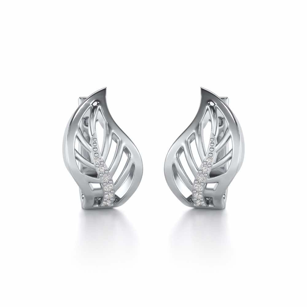 Contort Leaf Silver Bali - White Gold - Image 1