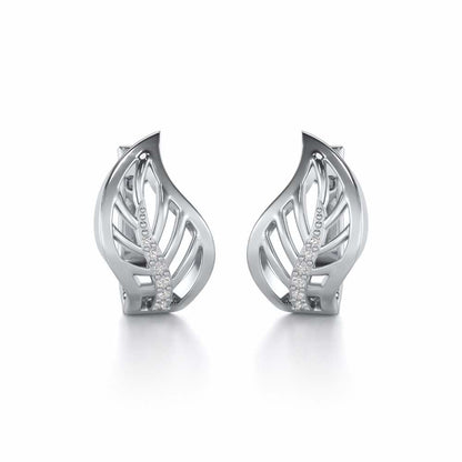 Contort Leaf Silver Bali - White Gold - Image 1