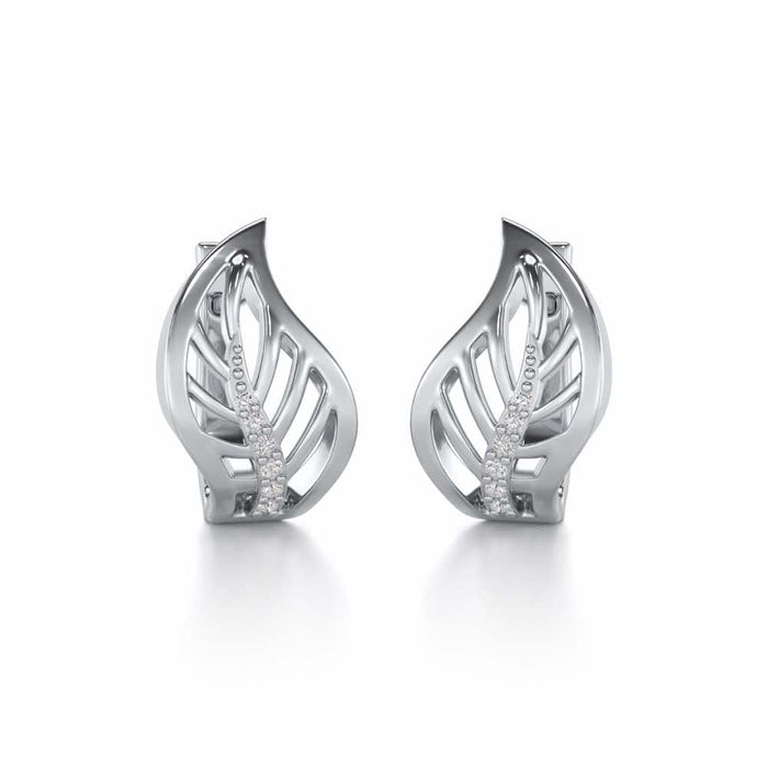 Contort Leaf Silver Bali - White Gold - Image 1