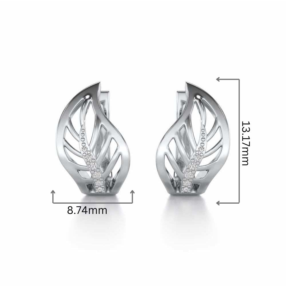 Contort Leaf Silver Bali - White Gold - Image 2