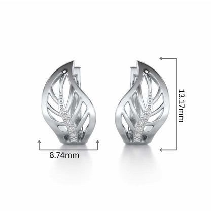 Contort Leaf Silver Bali - White Gold - Image 2