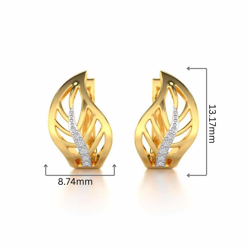 Contort Leaf Silver Bali - Yellow Gold - Image 2