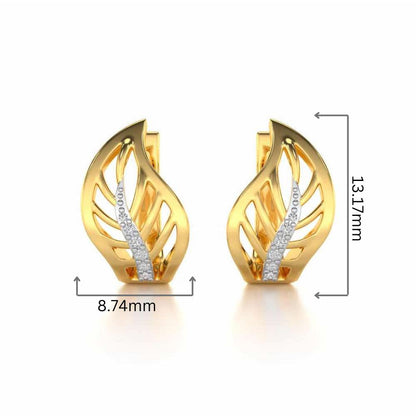 Contort Leaf Silver Bali - Yellow Gold - Image 2