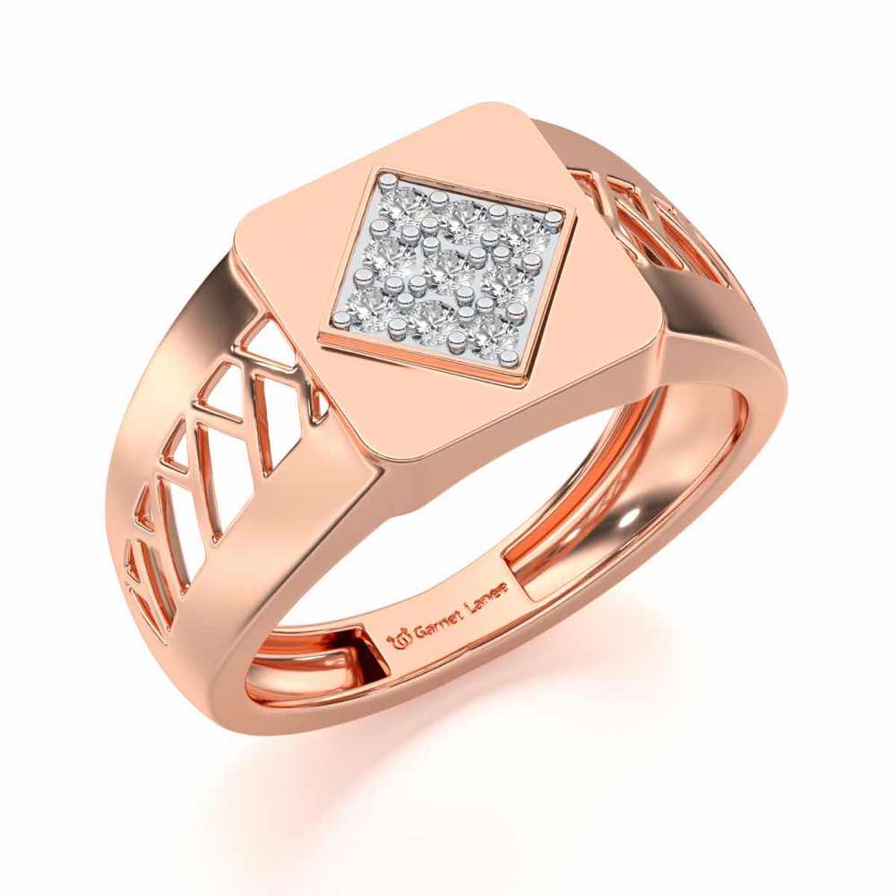 Corybantic Silver Ring For Men - Rose Gold - Image 1
