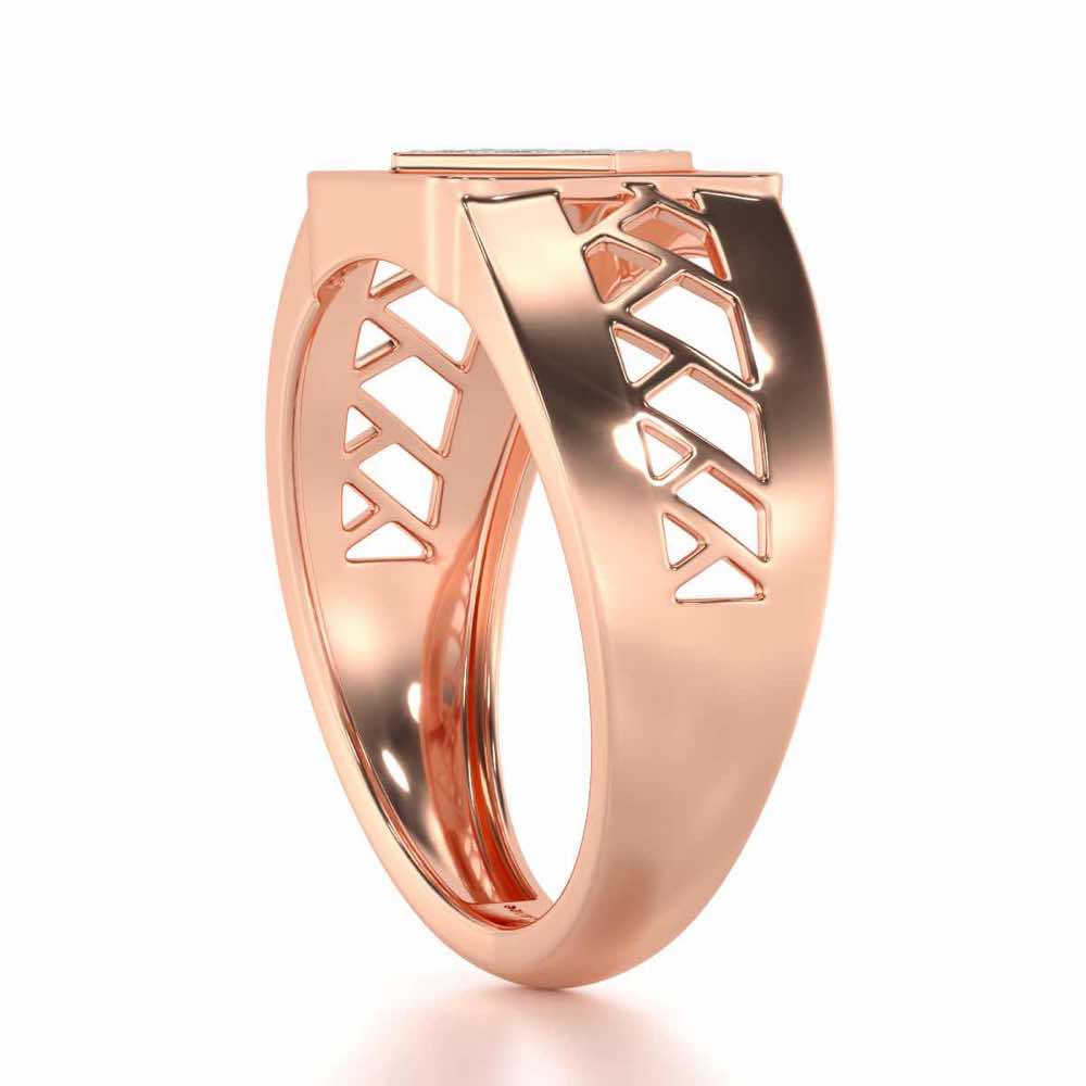Corybantic Silver Ring For Men - Rose Gold - Image 3